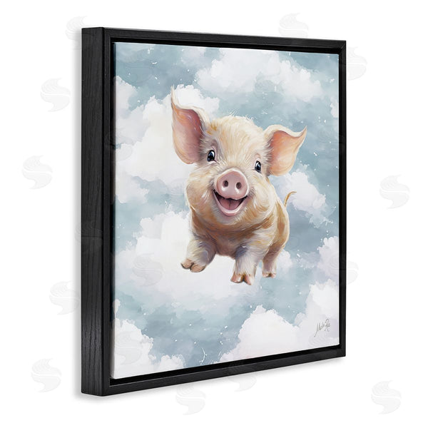 Stupell Industries Marla Rae | Happy Piglet In Clouds