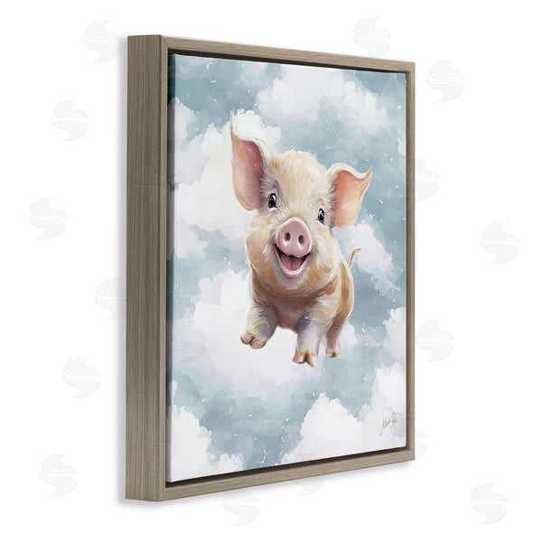 Stupell Industries Marla Rae | Happy Piglet In Clouds