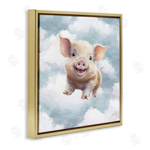Stupell Industries Marla Rae | Happy Piglet In Clouds