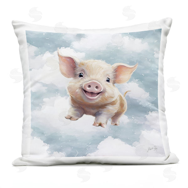 Stupell Industries Marla Rae | Happy Piglet In Clouds Printed Throw Pillow