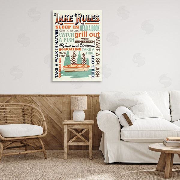 Stupell Industries Marla Rae | Lake Rules Fun Activities Wall Art