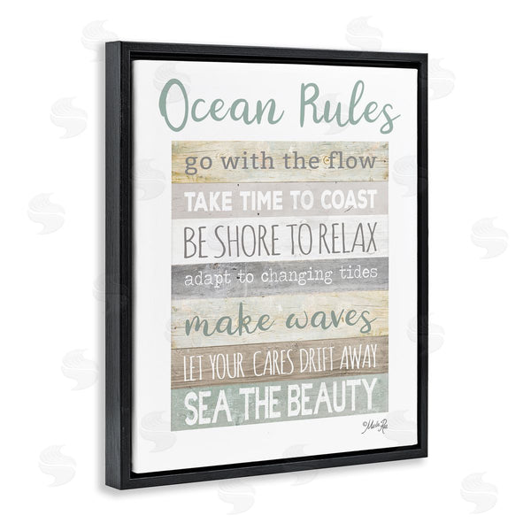 Stupell Industries Marla Rae | Ocean Rules Rustic List Wall Art