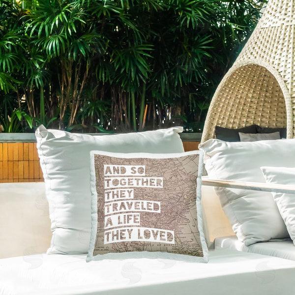 Stupell Industries Marla Rae | Romantic Travel Phrase Printed Throw Pillow