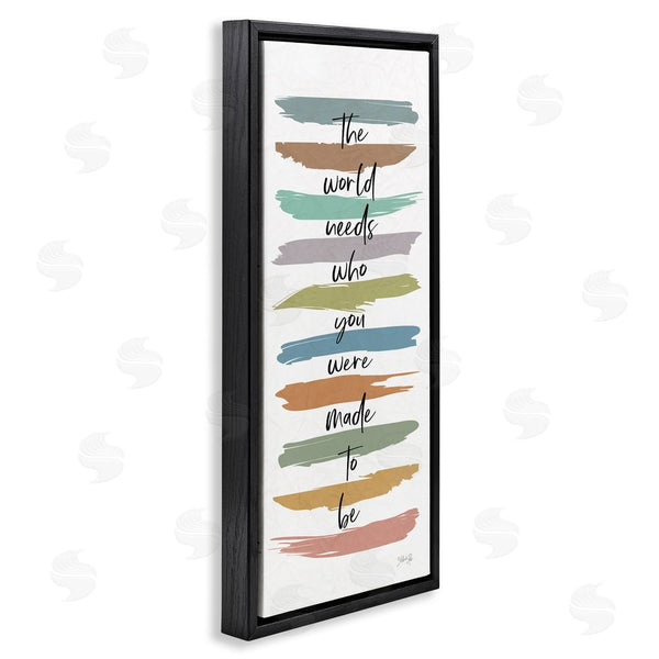 Stupell Industries Marla Rae | Who You Were Made To Be Phrase Abstract Stripes Wall Art