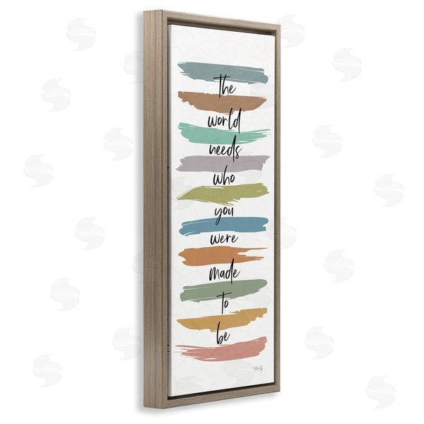 Stupell Industries Marla Rae | Who You Were Made To Be Phrase Abstract Stripes Wall Art