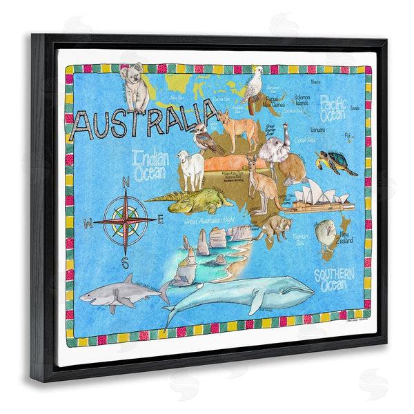 Stupell Industries Marley Ungaro | Australia Animal Map