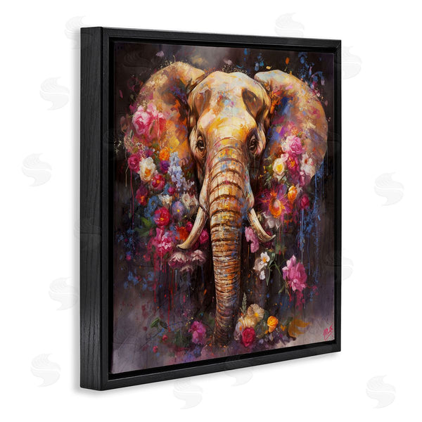 Stupell Industries Marta Wiley | Flower Swathed Elephant Wall Art
