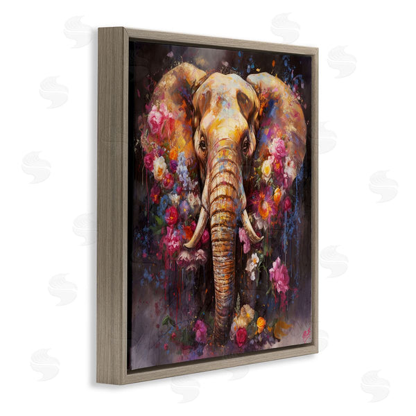 Stupell Industries Marta Wiley | Flower Swathed Elephant Wall Art