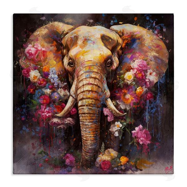 stupell industries Marta Wiley | Flower Swathed Elephant Wall Art