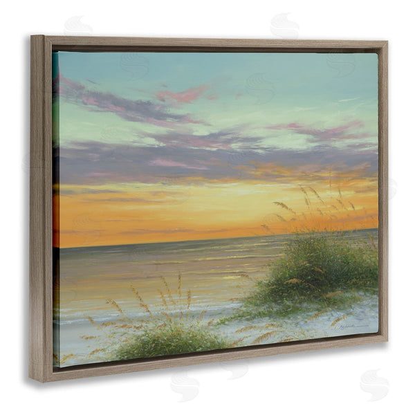Stupell Industries Martin Figlinski | Coastal Reeds Sunset Beach Shore Wall Art
