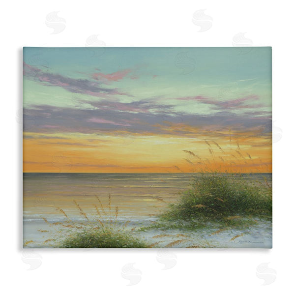 stupell industries Martin Figlinski | Coastal Reeds Sunset Beach Shore Wall Art
