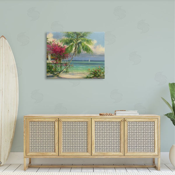 Stupell Industries Martin Figlinski | Floral Tropical Summer Vacation Resort Wall Art