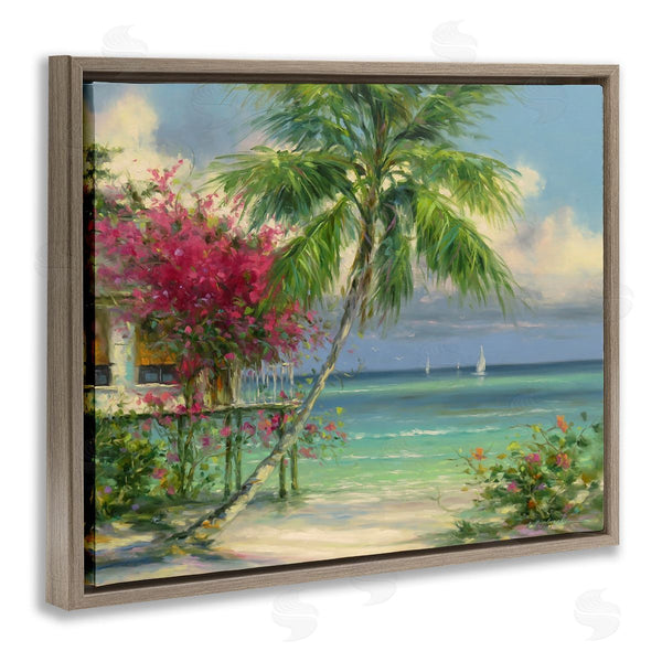 Stupell Industries Martin Figlinski | Floral Tropical Summer Vacation Resort Wall Art