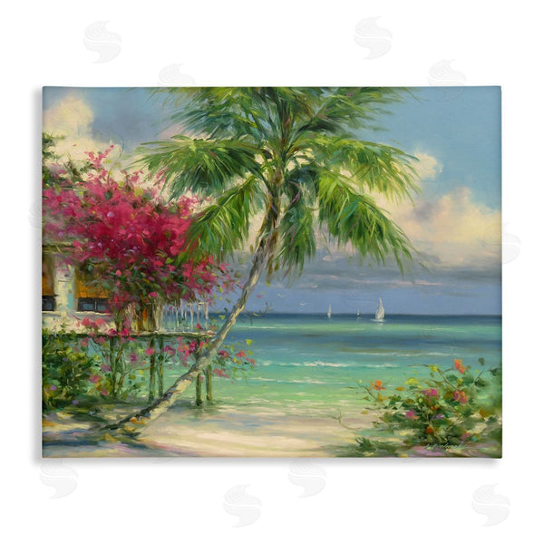 stupell industries Martin Figlinski | Floral Tropical Summer Vacation Resort Wall Art