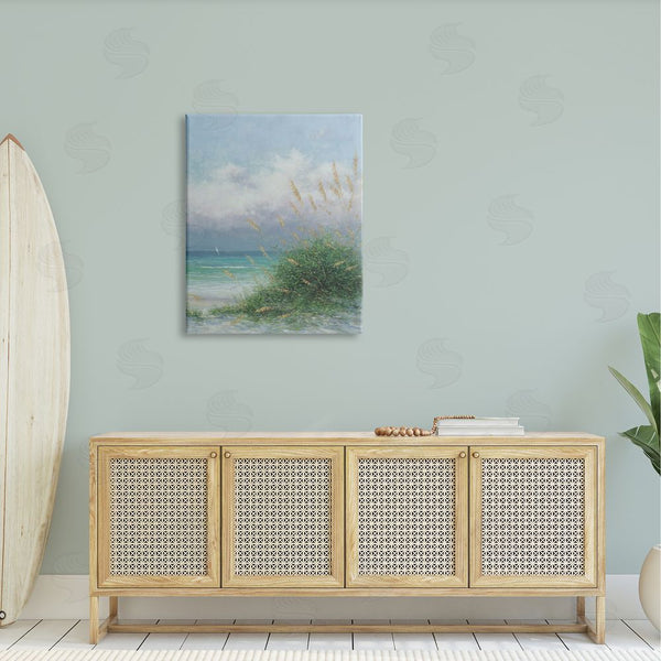Stupell Industries Martin Figlinski | Ocean Waves Beach Reeds Wall Art