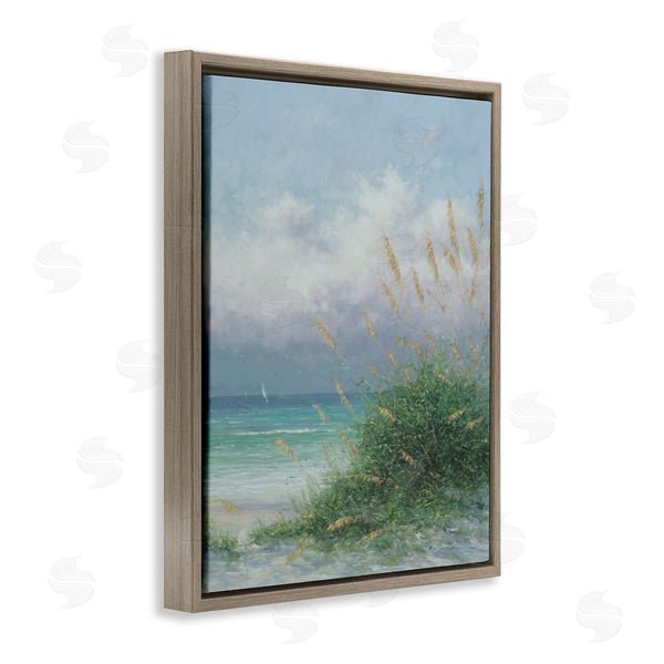 Stupell Industries Martin Figlinski | Ocean Waves Beach Reeds Wall Art