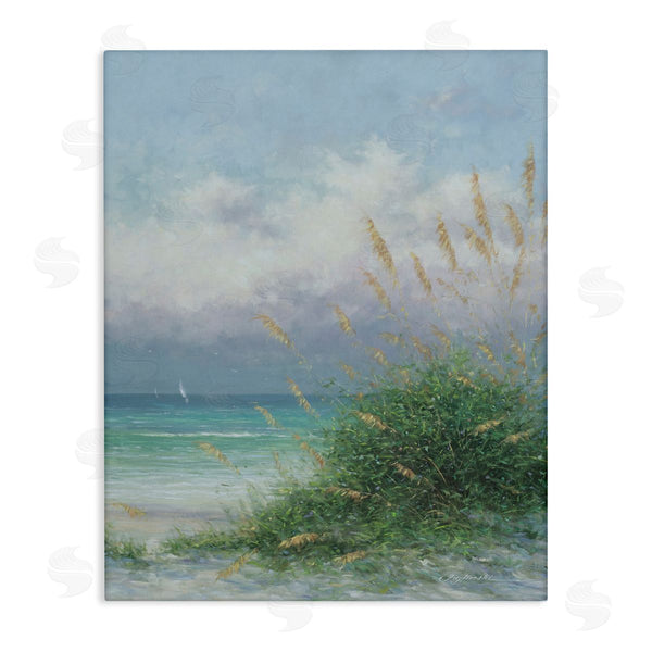 stupell industries Martin Figlinski | Ocean Waves Beach Reeds Wall Art