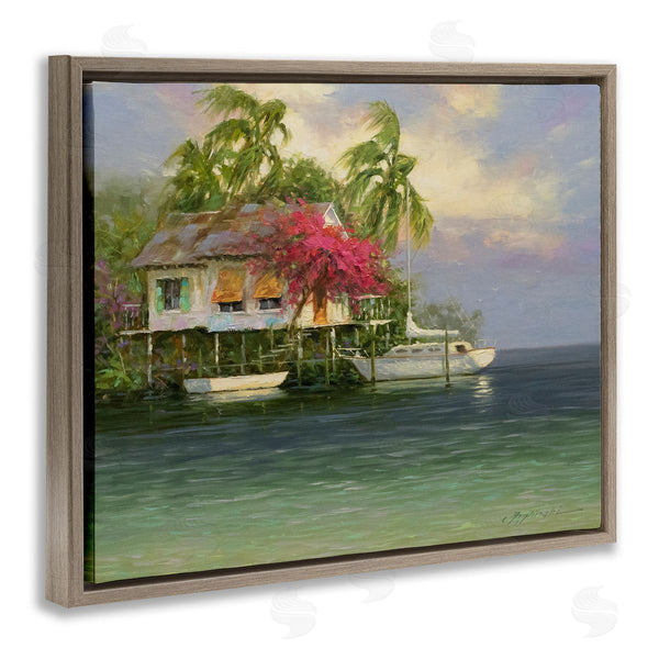 Stupell Industries Martin Figlinski | Summer Coastal Vacation Cottage Wall Art