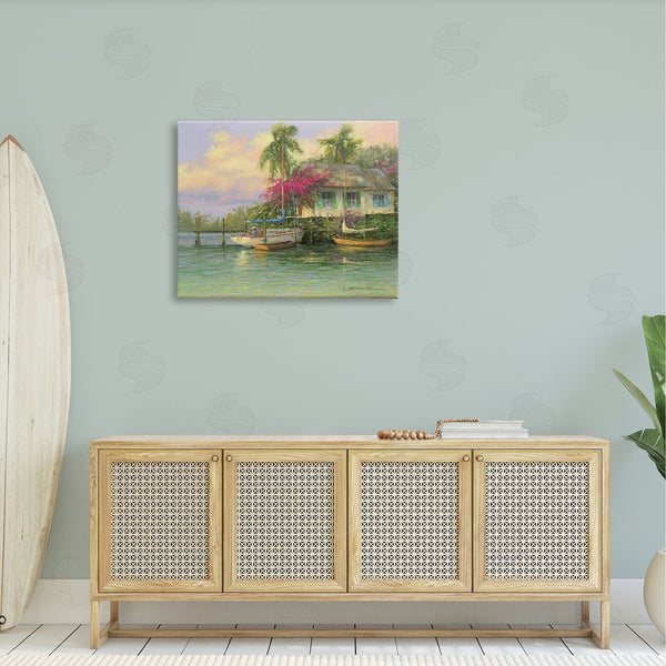 Stupell Industries Martin Figlinski | Tropical Vacation Seaside House Wall Art