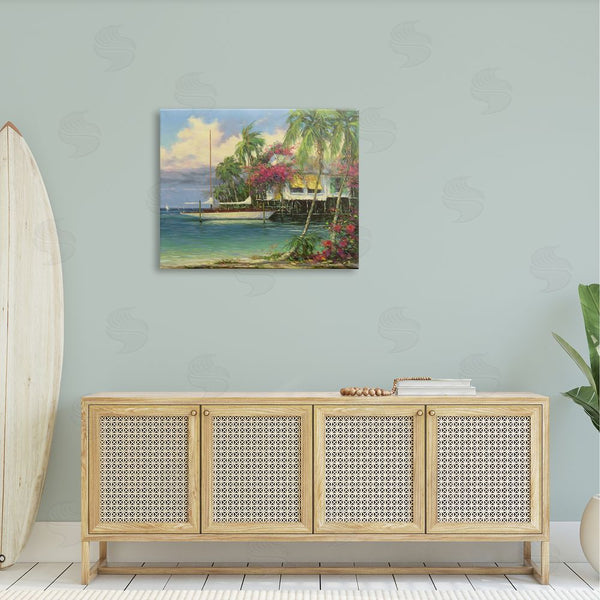 Stupell Industries Martin Figlinski | Vacation Waterfront Tropical Pier Wall Art