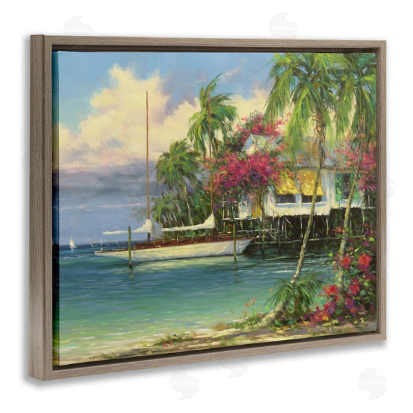 Stupell Industries Martin Figlinski | Vacation Waterfront Tropical Pier Wall Art