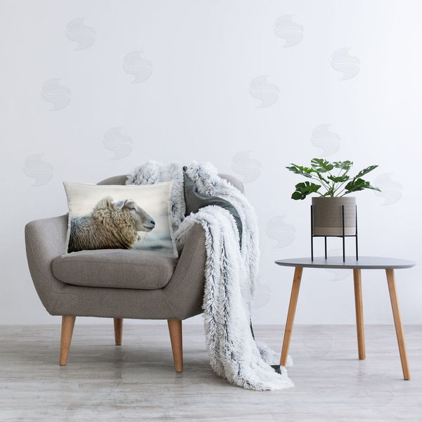 Stupell Industries Martin Podt | Deep Thoughts Sheep Portrait Printed Throw Pillow