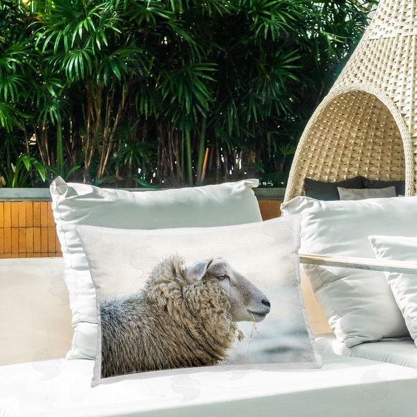 Stupell Industries Martin Podt | Deep Thoughts Sheep Portrait Printed Throw Pillow