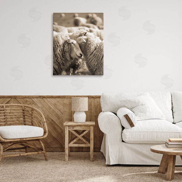 Stupell Industries Martin Podt | Hugging Sheep In Flock Wall Art