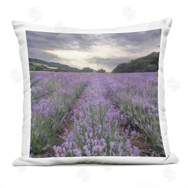 Stupell Industries Martin Podt | Iris Meadow Purple Flowers Printed Throw Pillow