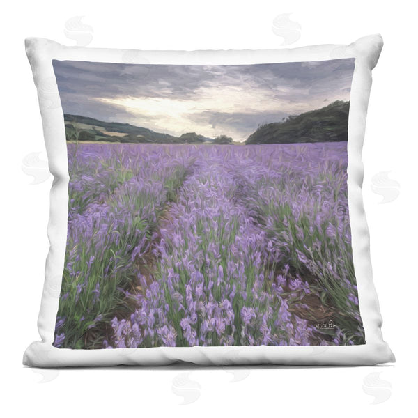 stupell industries Martin Podt | Iris Meadow Purple Flowers Printed Throw Pillow