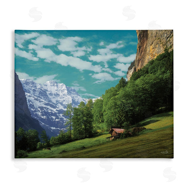 stupell industries Martin Podt | Mountain Valley Cottage Wall Art