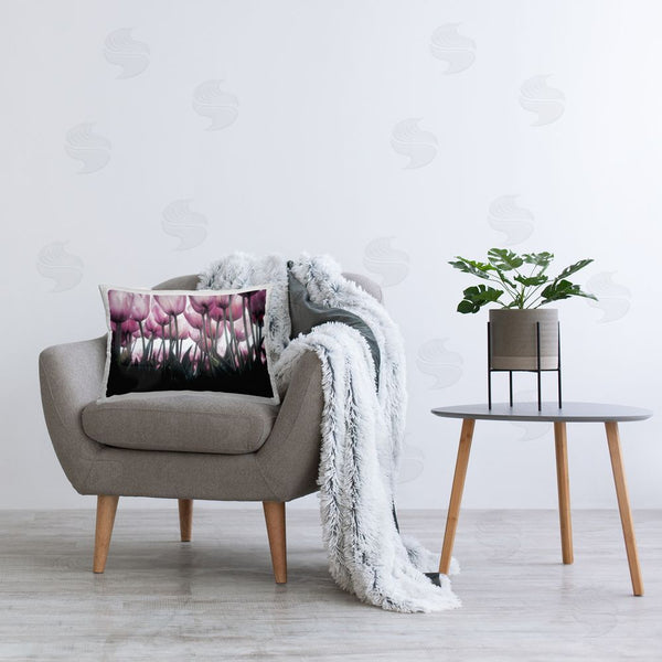 Stupell Industries Martin Podt | Uplifting Purple Tulip Field Printed Throw Pillow