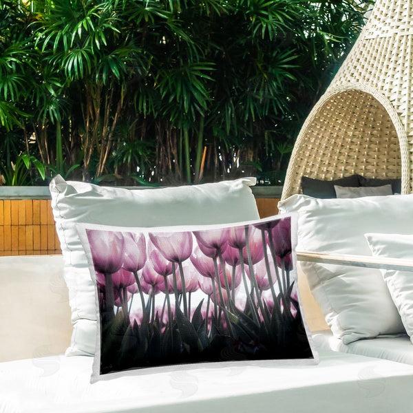 Stupell Industries Martin Podt | Uplifting Purple Tulip Field Printed Throw Pillow
