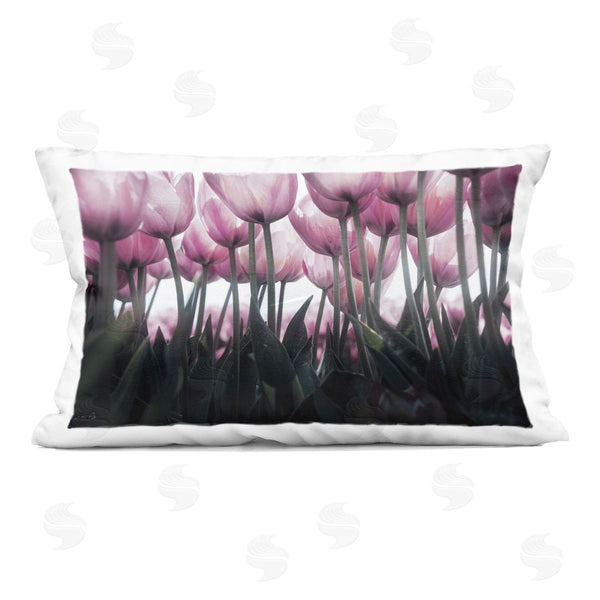 stupell industries Martin Podt | Uplifting Purple Tulip Field Printed Throw Pillow