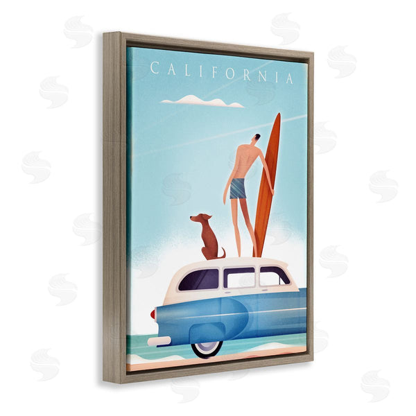 Stupell Industries Martin Wickstrom | California Beach Day With Dog
