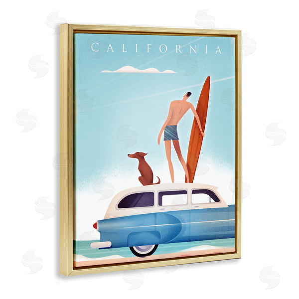 Stupell Industries Martin Wickstrom | California Beach Day With Dog