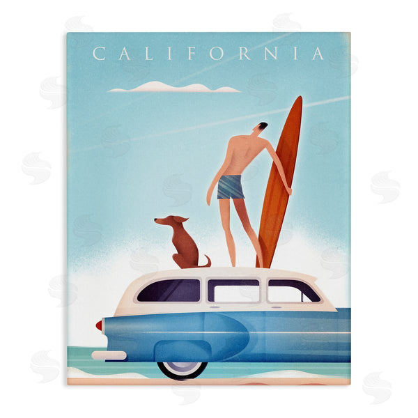 stupell industries Martin Wickstrom | California Beach Day with Dog
