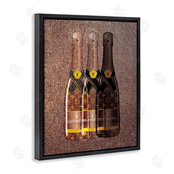 Stupell Industries Martina Pavlova | Abstract Brown Wine Bottles Wall Art