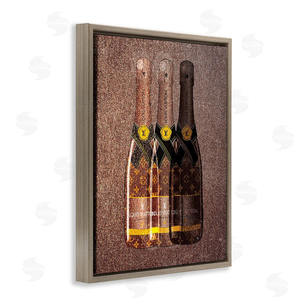 Stupell Industries Martina Pavlova | Abstract Brown Wine Bottles Wall Art