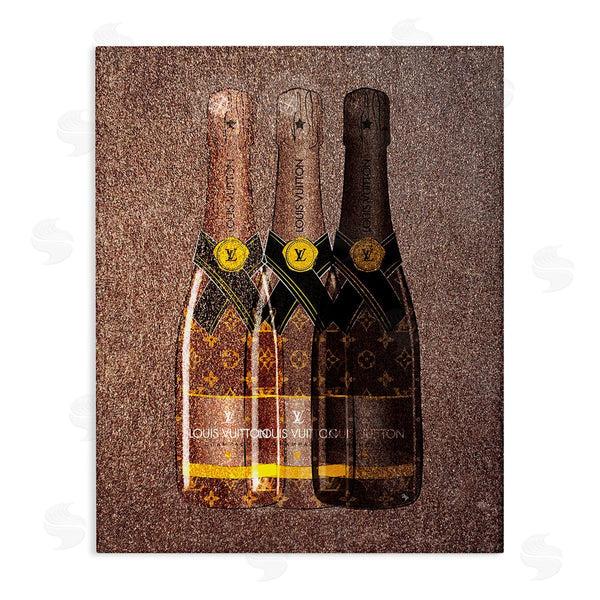 stupell industries Martina Pavlova | Abstract Brown Wine Bottles Wall Art