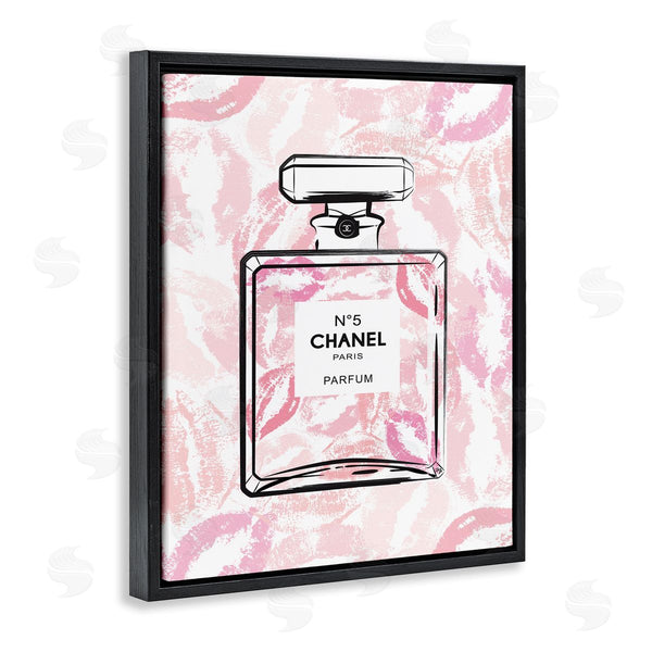 Stupell Industries Martina Pavlova | Abstract Lipstick Kiss Perfume Bottle