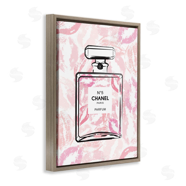 Stupell Industries Martina Pavlova | Abstract Lipstick Kiss Perfume Bottle