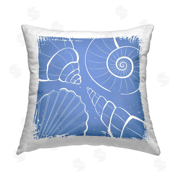 stupell industries Martina Pavlova | Abstract Shell Shapes Printed Throw Pillow
