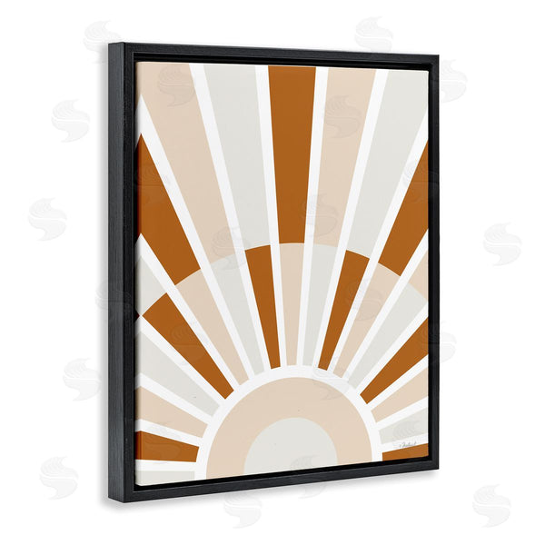 Stupell Industries Martina Pavlova | Abstract Sun On Horizon Alternating Stripes Earth Tones Wall Art