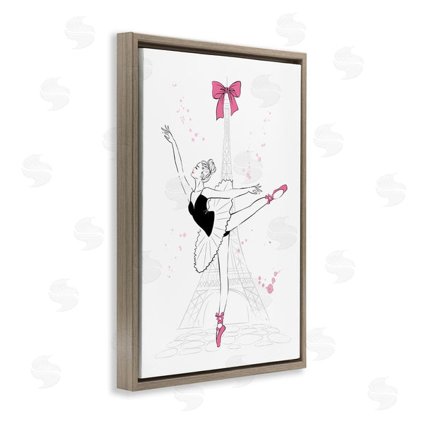 Stupell Industries Martina Pavlova | Ballerina And Eiffel Tower