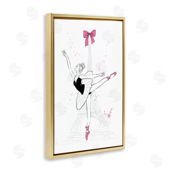 Stupell Industries Martina Pavlova | Ballerina And Eiffel Tower