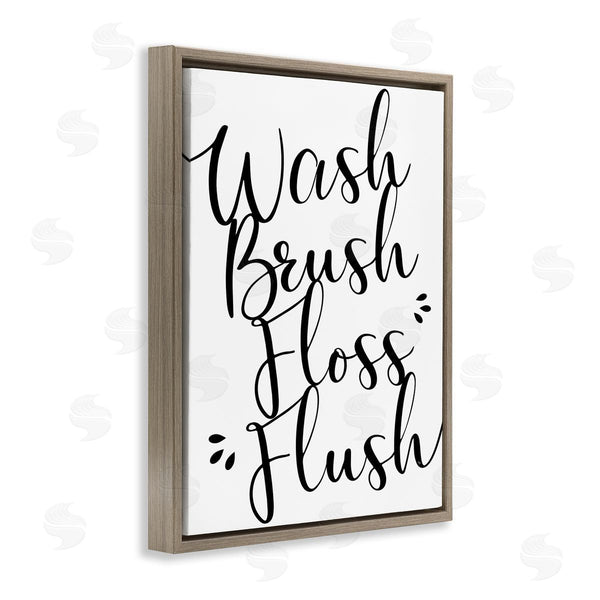 Stupell Industries Martina Pavlova | Bathroom Rules Phrase Wall Art