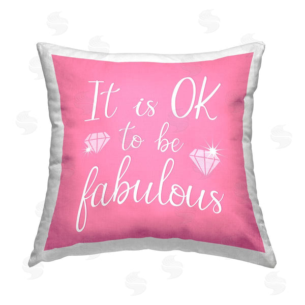 stupell industries Martina Pavlova | Be Fabulous with Gems Printed Throw Pillow
