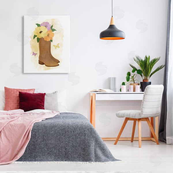 Stupell Industries Martina Pavlova | Blooming Country Boots Wall Art
