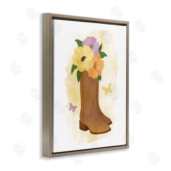 Stupell Industries Martina Pavlova | Blooming Country Boots Wall Art